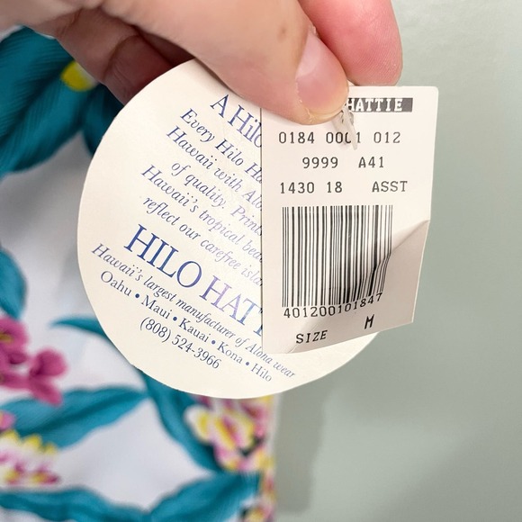 Hilo Hattie Men's Floral Hawaiian Aloha Short Sleeve Button Up Shirt Medium - Picture 6 of 9